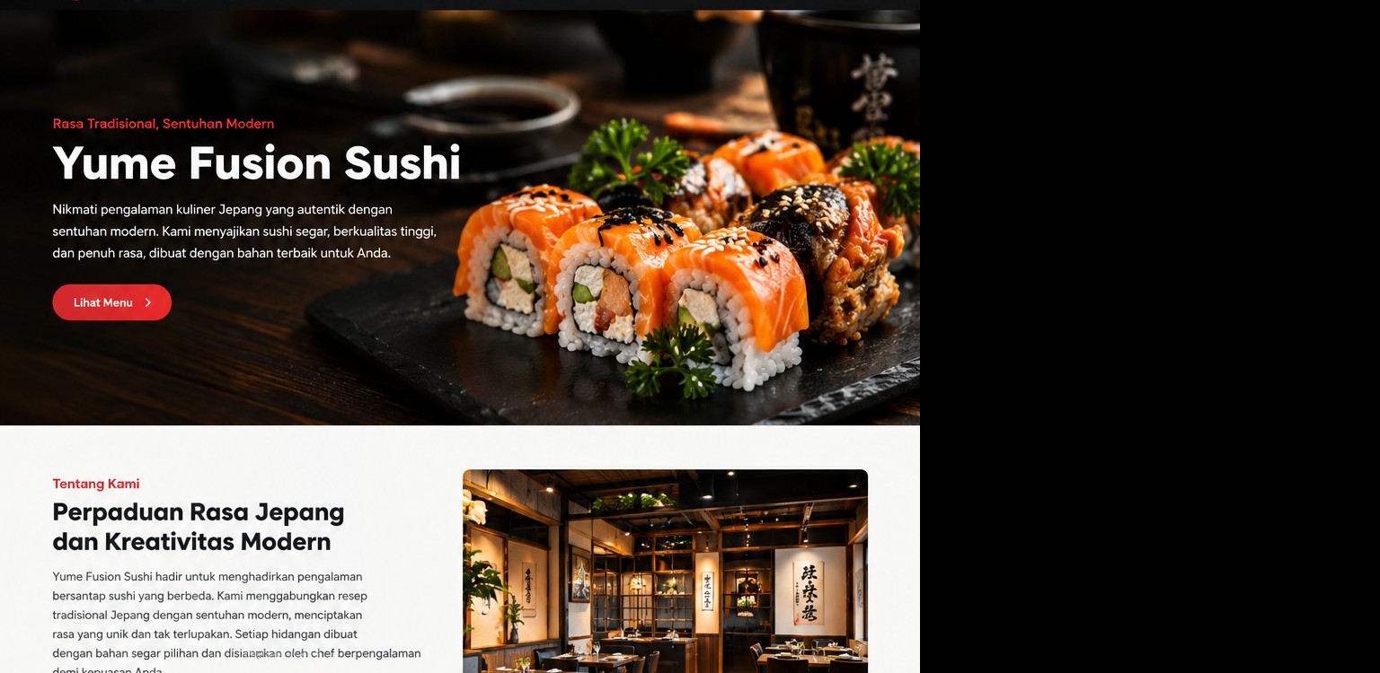 Sushi segar Yume Fusion Sushi